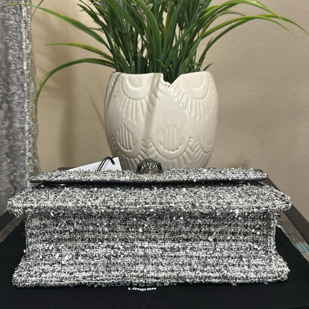 Kurt Geiger Small Shoreditch Metallic Tweed Crossbody Bag - Picture 7 of 13